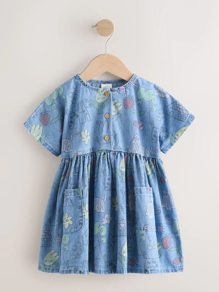 Next / Платье джинсовое для девочки - фото 3