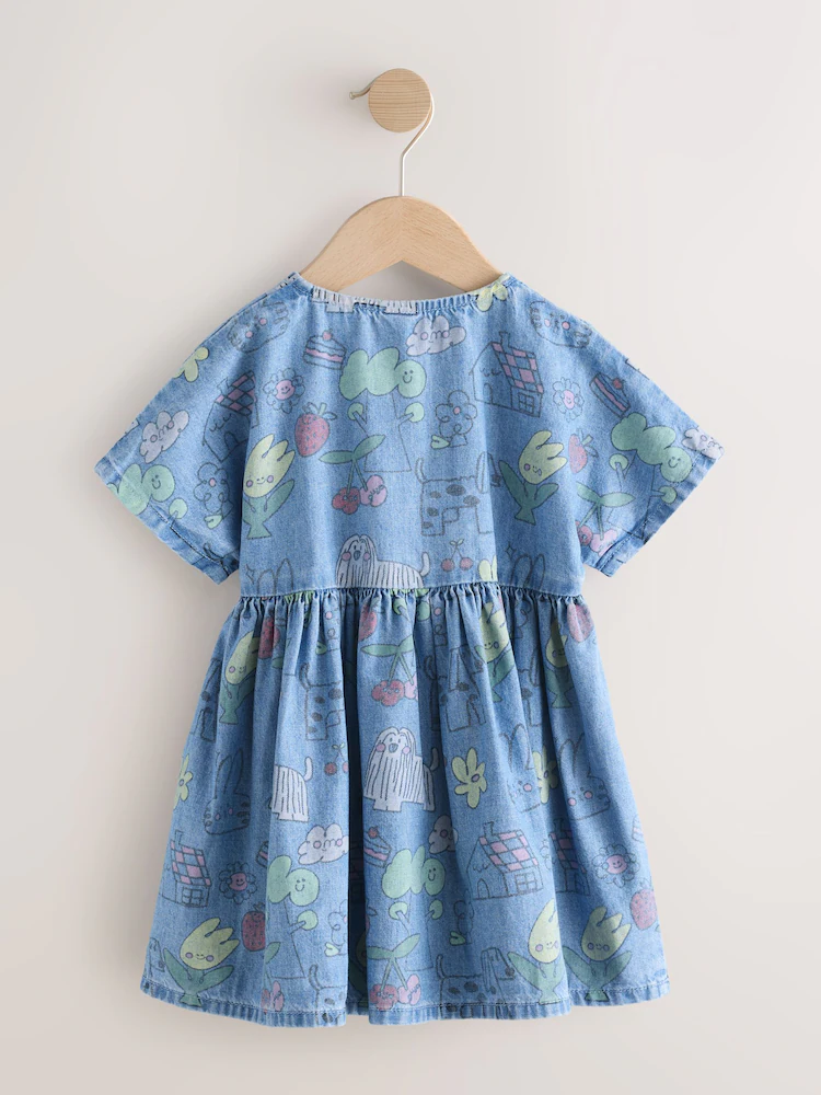 Next / Платье джинсовое для девочки - фото 4