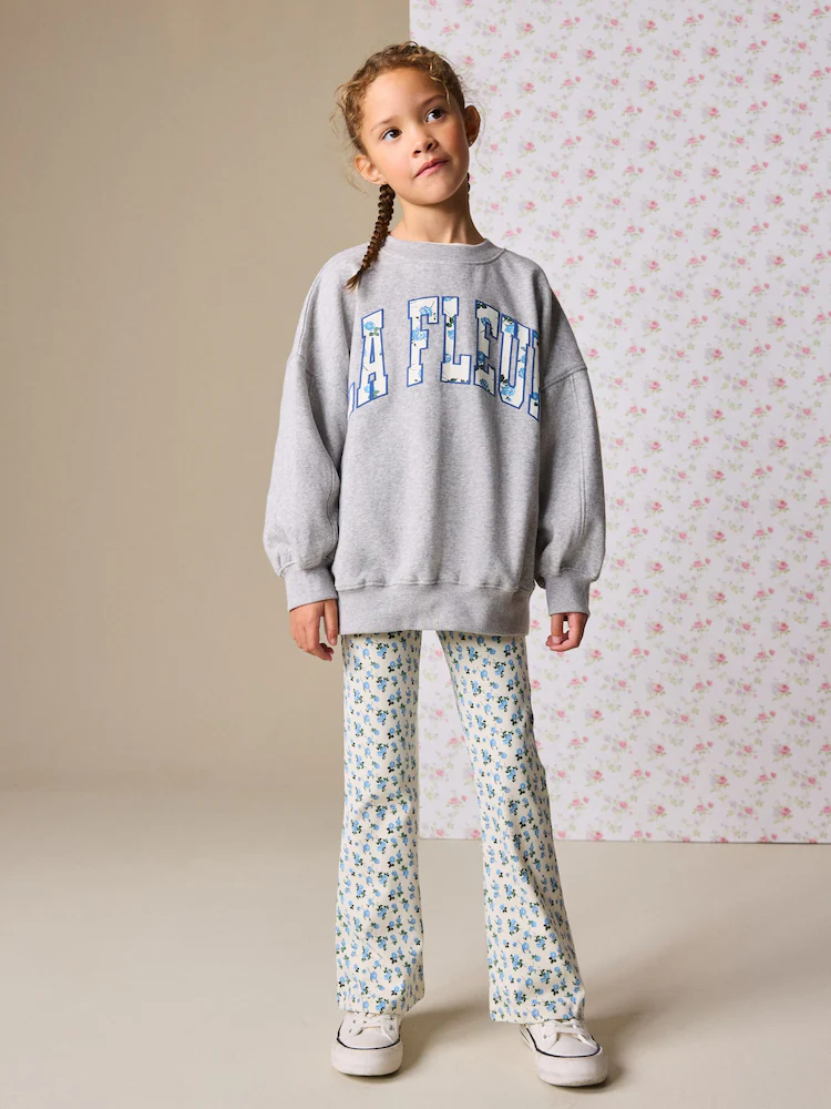 Next / Комплект свитшот и легинсы расклешенные для девочки