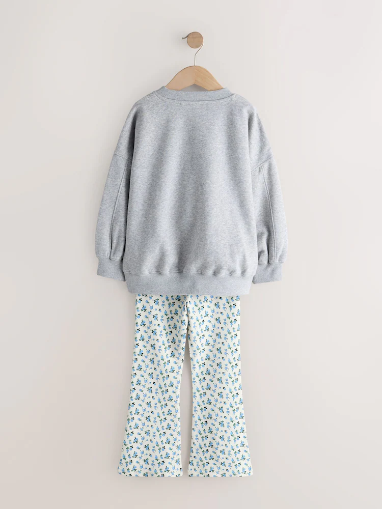 Next / Комплект свитшот и легинсы расклешенные для девочки - фото 4