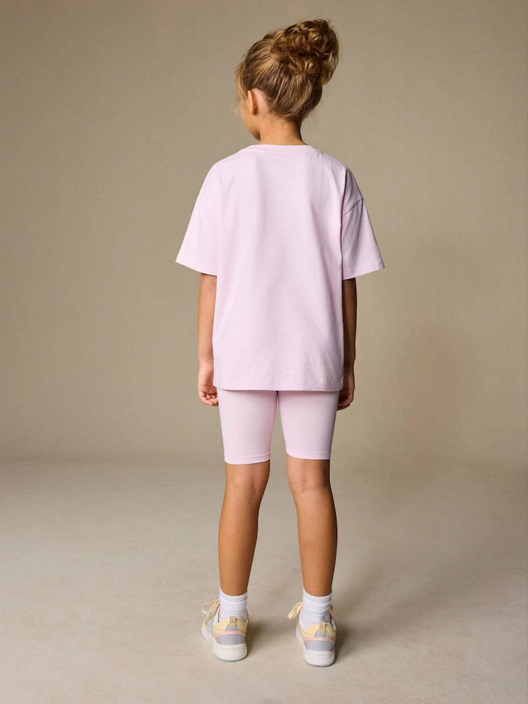 Next / Комплект футболка и велосипедки для девочки - фото 2