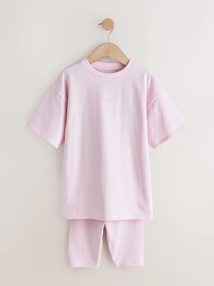 Next / Комплект футболка и велосипедки для девочки - фото 3