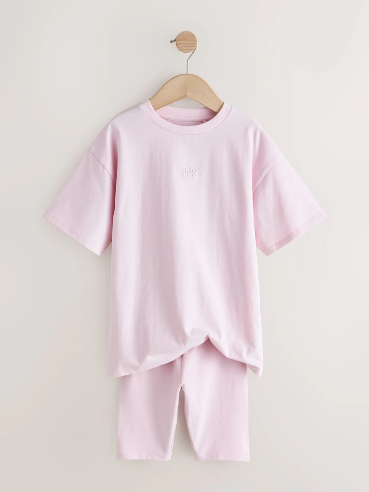 Next / Комплект футболка и велосипедки для девочки - фото 4