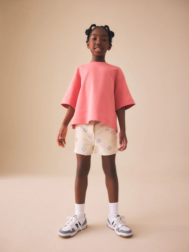 Next / Шорты джинсовые с принтом для девочки