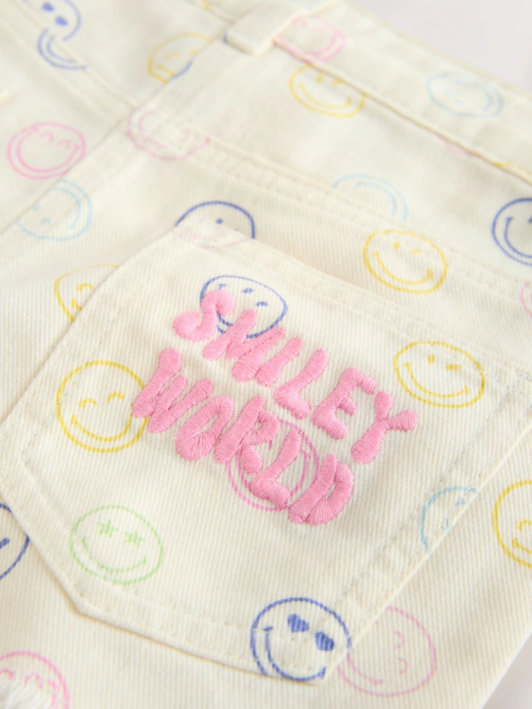 Next / Шорты джинсовые с принтом для девочки - фото 5