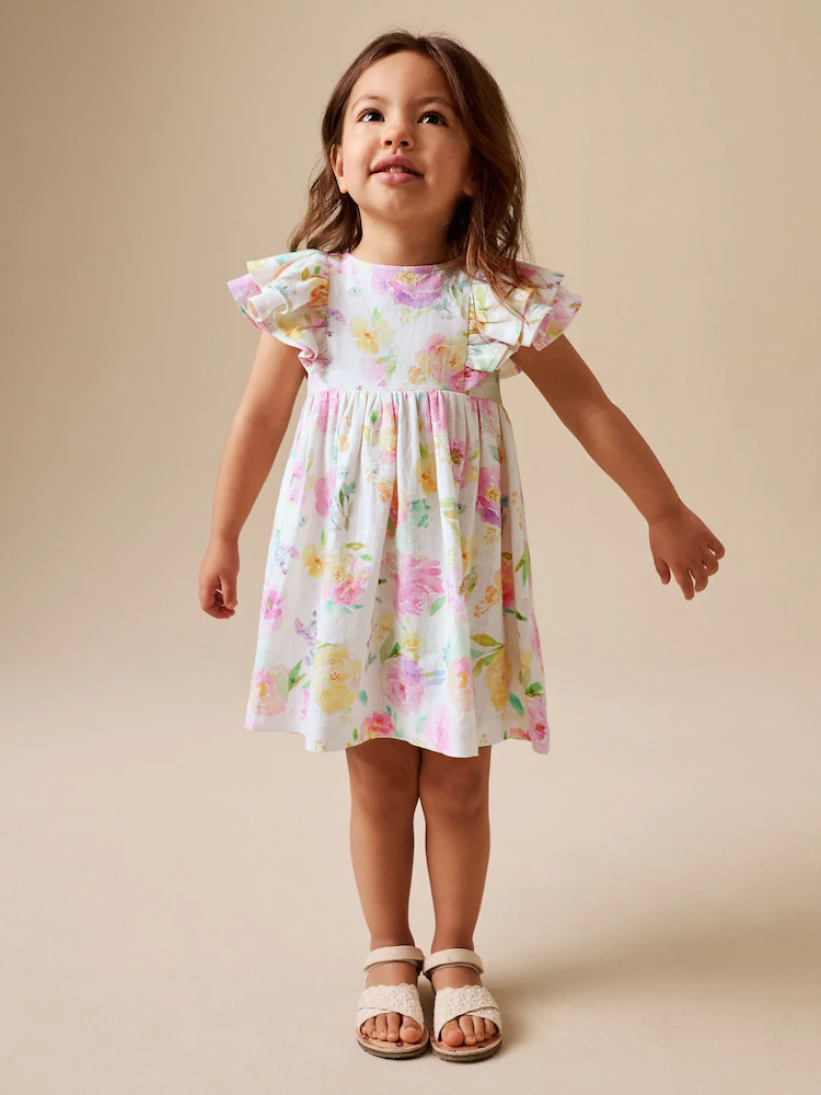 Next / Платье льняное для девочки