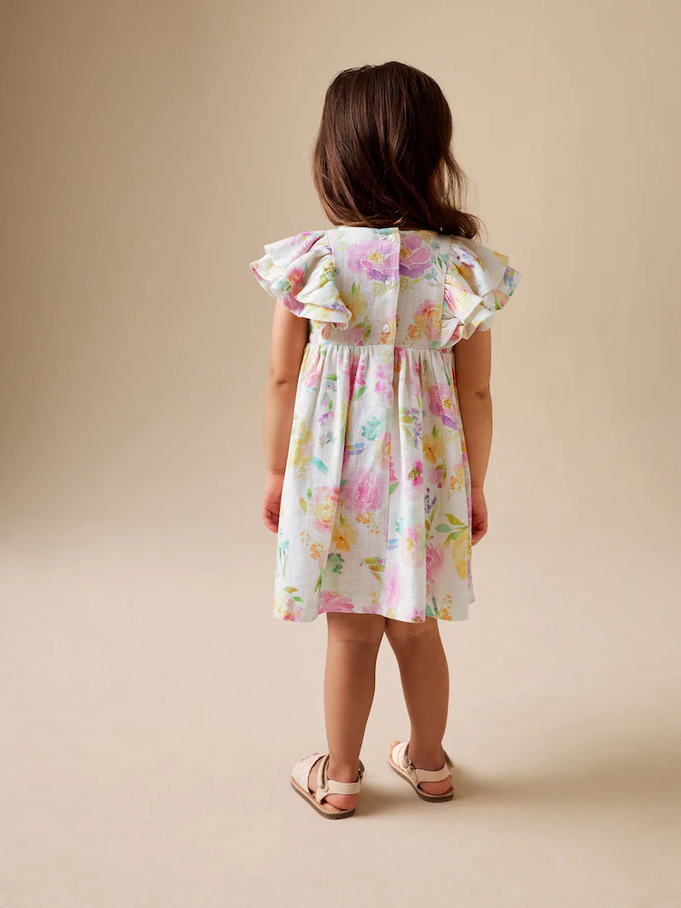 Next / Платье льняное для девочки - фото 2