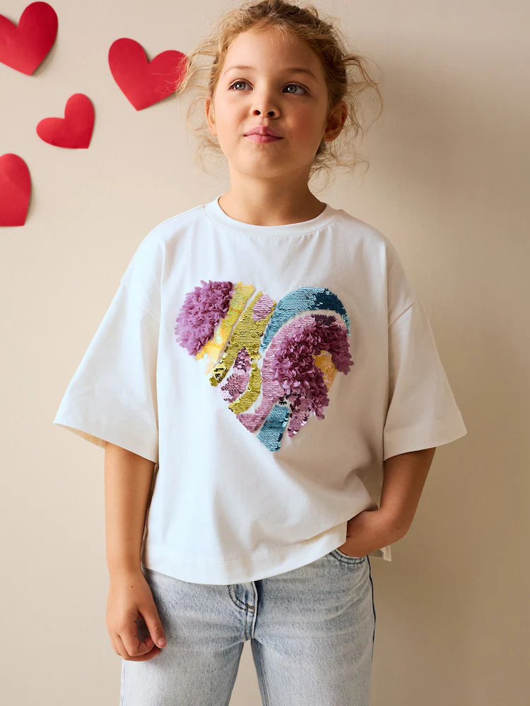 Next / Футболка с пайетками для девочки