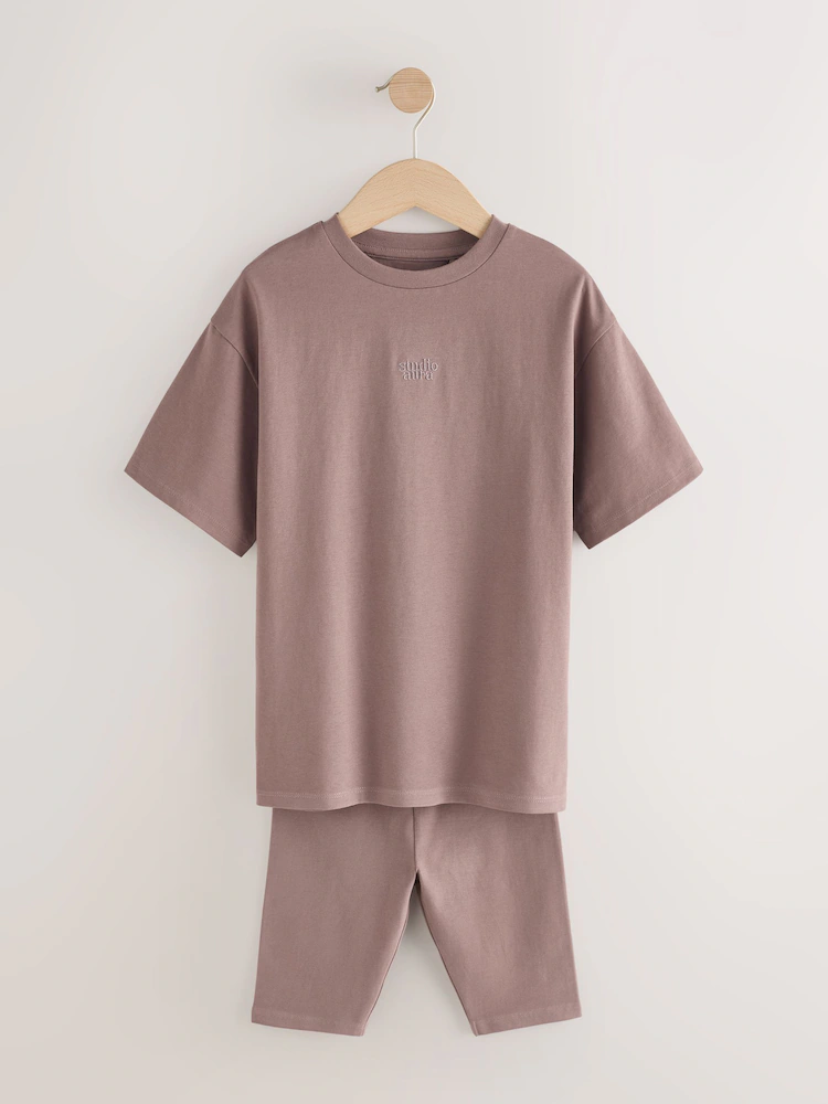 Next / Комплект футболка и велосипедки для девочки - фото 3