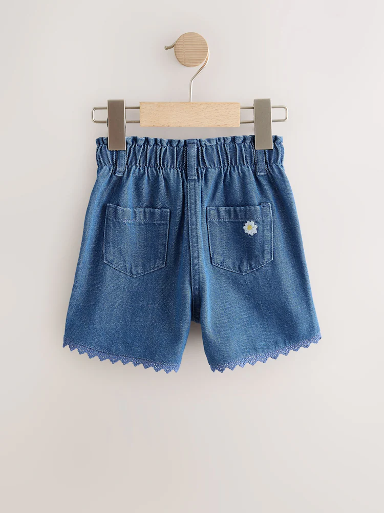 Next / Шорты джинсовые с вышивкой для девочки - фото 4