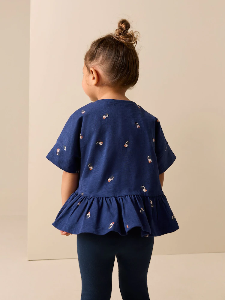 Next / Футболка с баской для девочки - фото 2