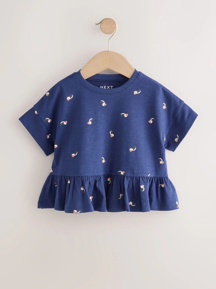 Next / Футболка с баской для девочки - фото 3