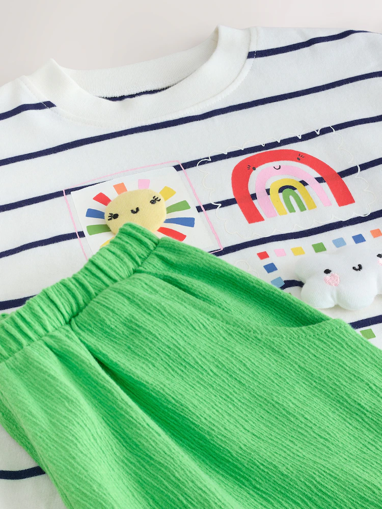 Next / Комплект футболка и брюки для девочки - фото 3