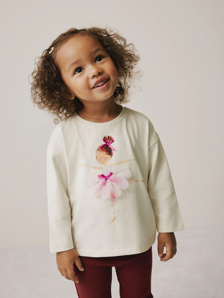 Next / Лонгслив с принтом для девочки