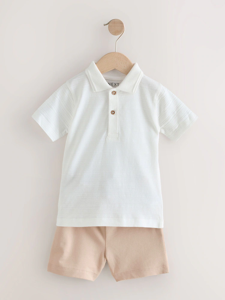 Next / Комплект поло с коротким рукавом и шорты для мальчика - фото 3