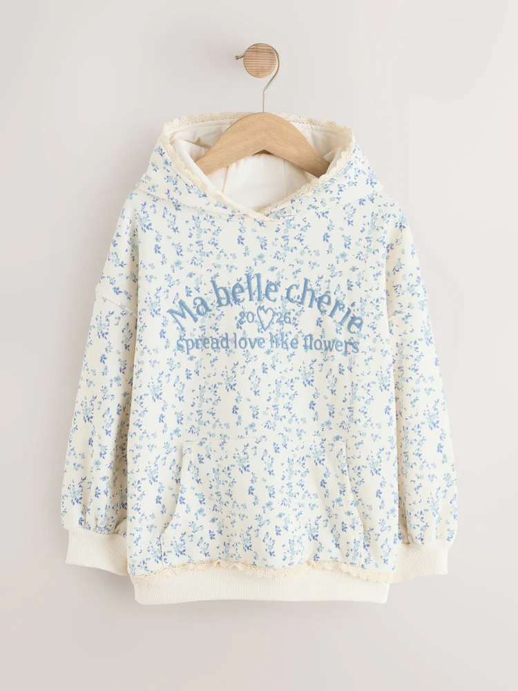 Next / Худи с принтом для девочки - фото 4