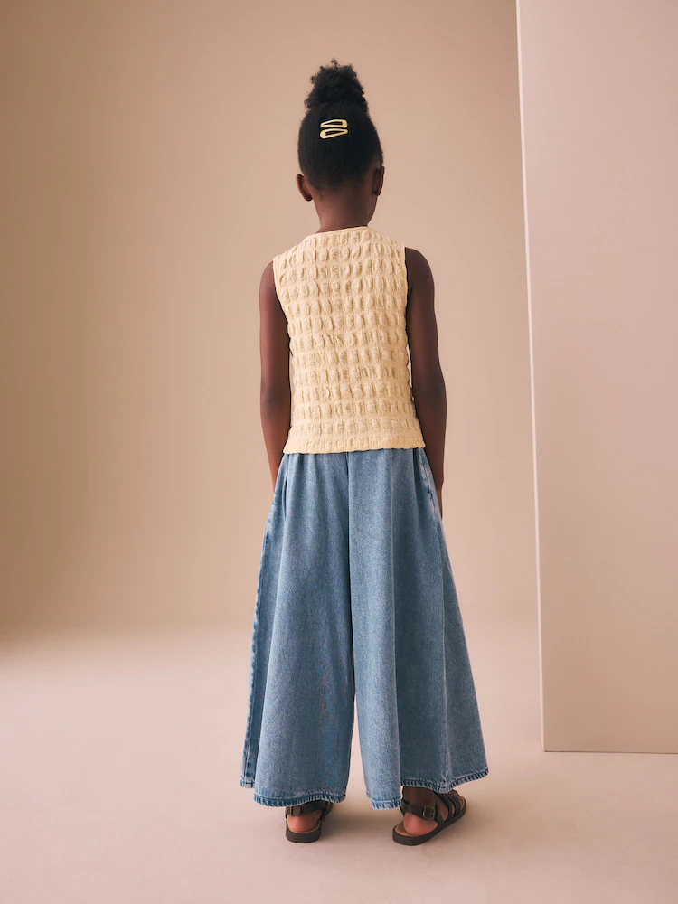 Next / Джинсы кюлоты для девочки - фото 3