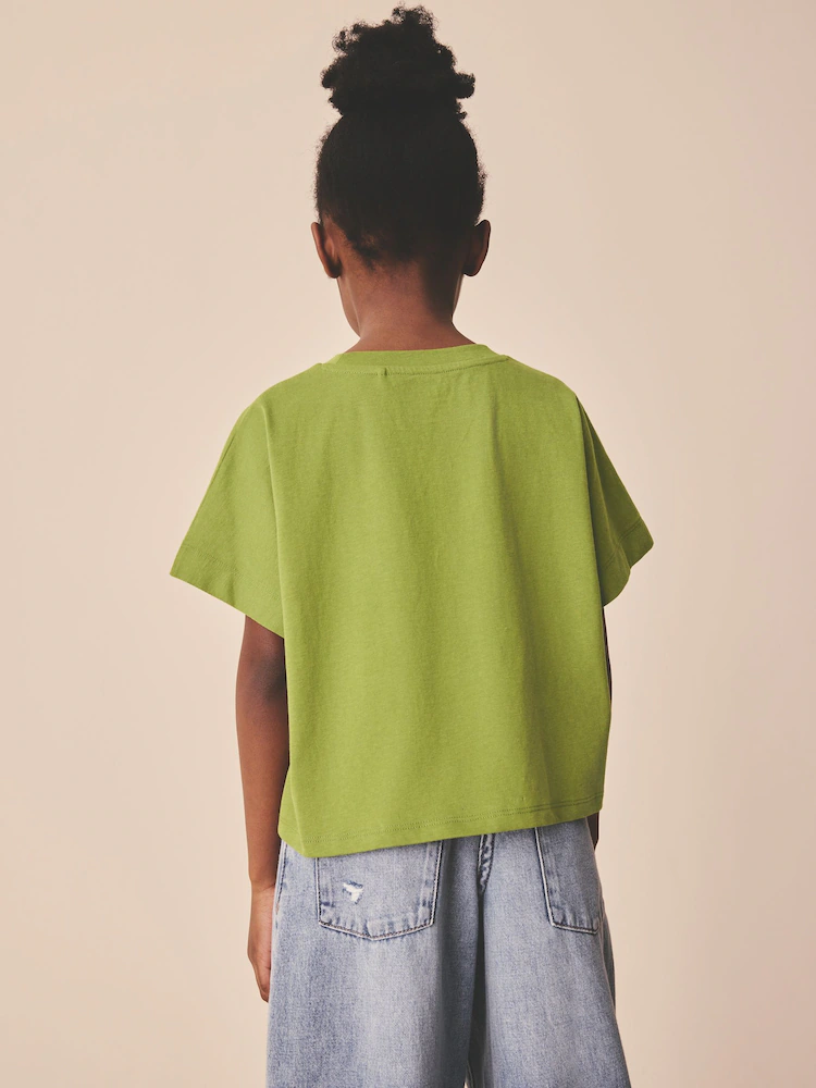 Next / Футболка укороченная с принтом для девочки - фото 2