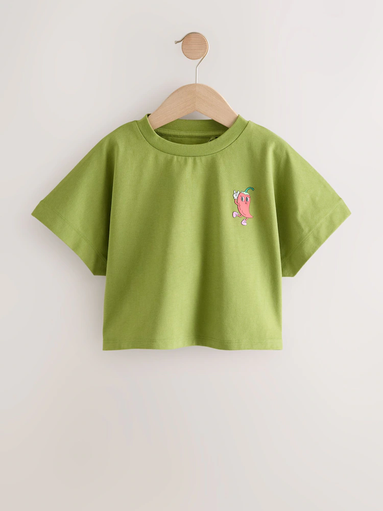 Next / Футболка укороченная с принтом для девочки - фото 4