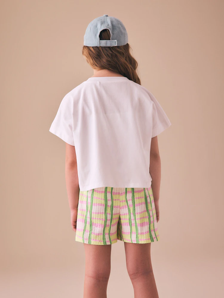 Next / Футболка укороченная с принтом для девочки - фото 2