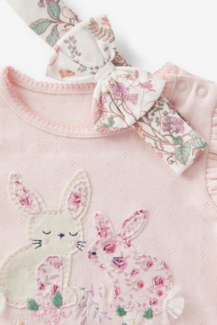 Next / Комплект джемпер трикотажный, легинсы и повязка на голову для девочки - фото 3