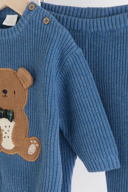 Next / Комплект джемпер вязаный и брюки для мальчика - фото 6