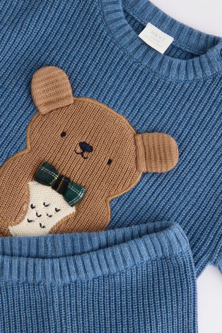 Next / Комплект джемпер вязаный и брюки для мальчика - фото 7