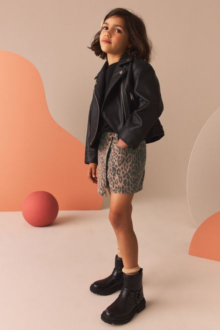 Next / Шорты с леопардовым принтом для девочки