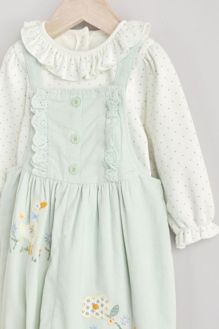 Next / Комплект боди и полукоминезон для девочки - фото 4