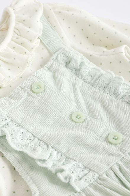 Next / Комплект боди и полукоминезон для девочки - фото 6