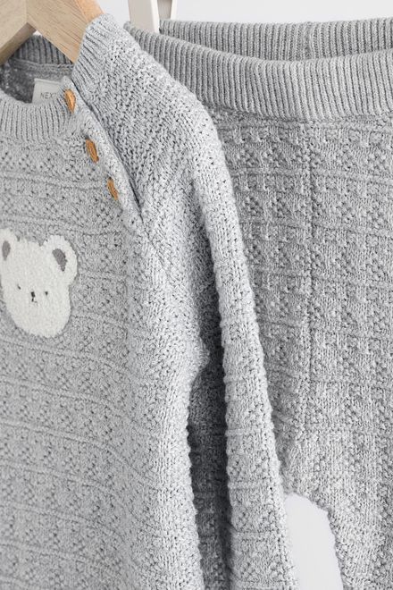 Next / Комплект джемпер вязаный и брюки для мальчика - фото 7