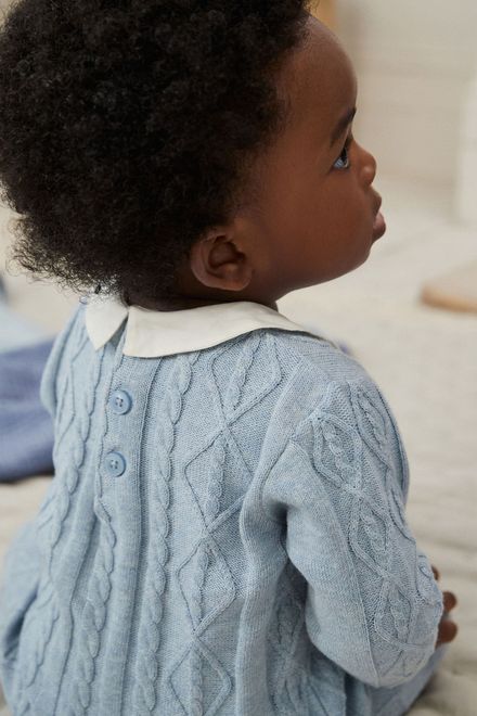 Next / Комплект джемпер вязаный и брюки для мальчика - фото 3