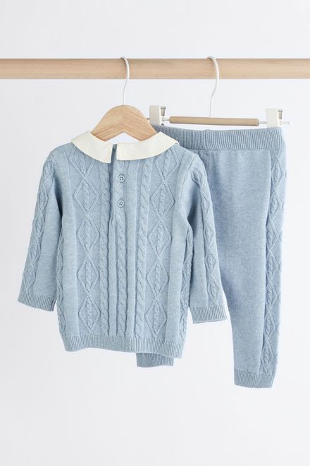 Next / Комплект джемпер вязаный и брюки для мальчика - фото 7
