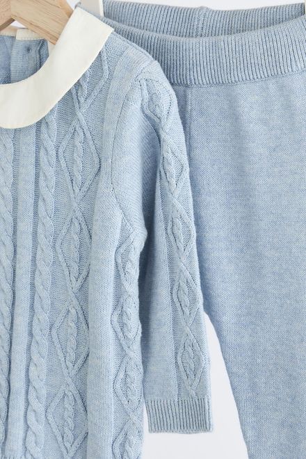 Next / Комплект джемпер вязаный и брюки для мальчика - фото 8