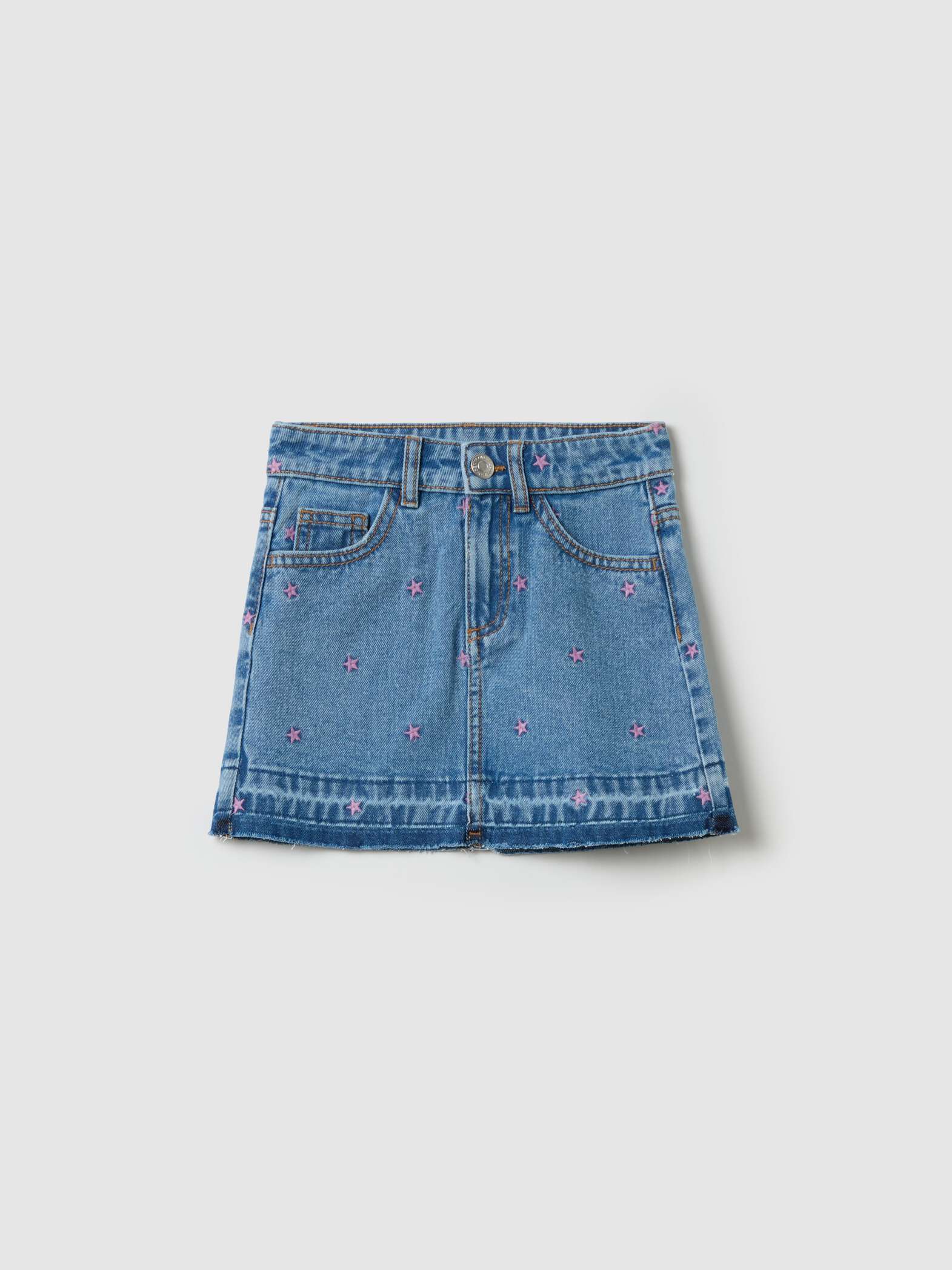 OVS / Юбка джинсовая с вышивкой для девочки
