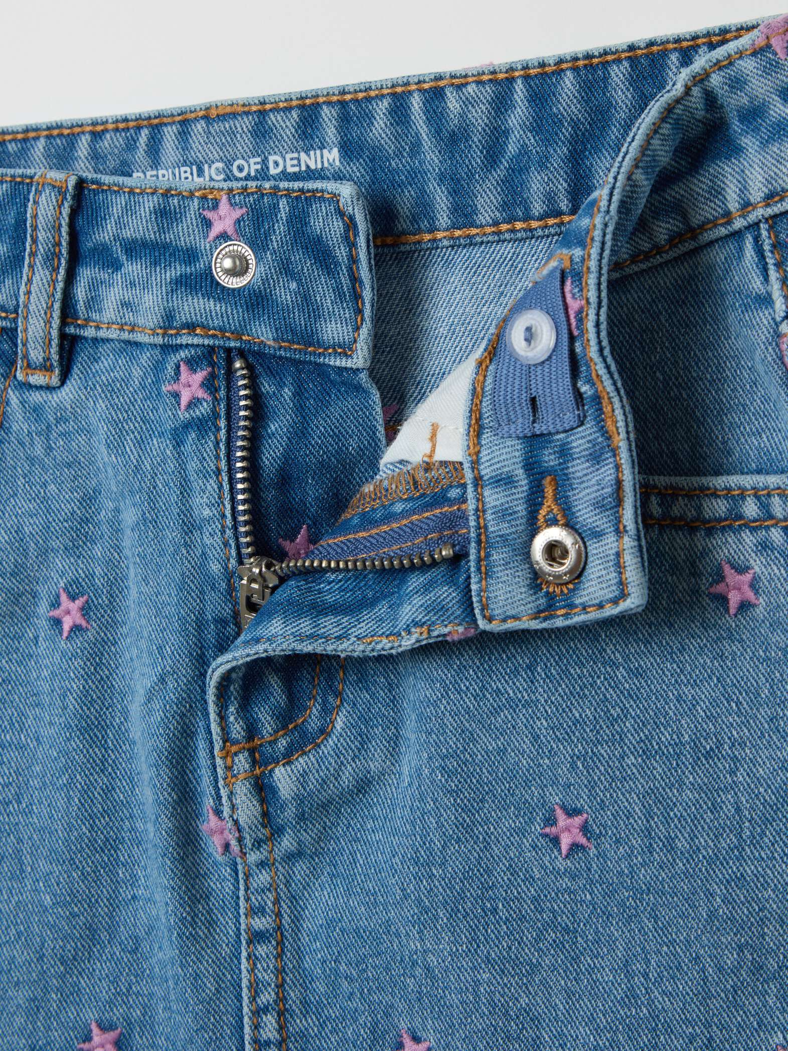 OVS / Юбка джинсовая с вышивкой для девочки