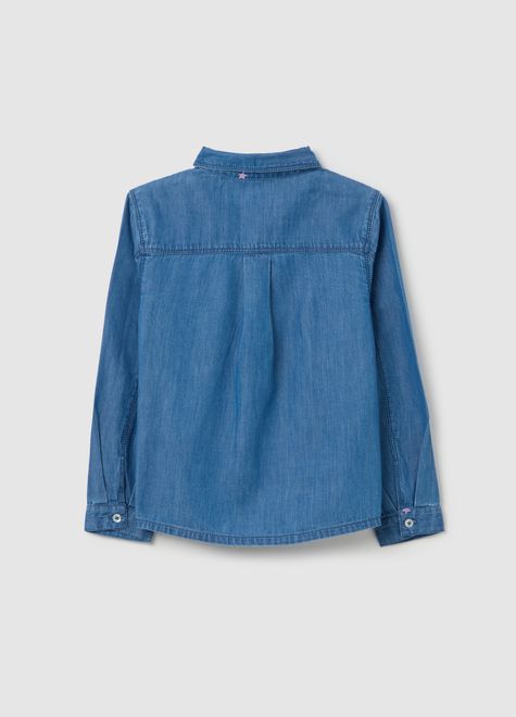 OVS / Рубашка джинсовая с принтом для девочки