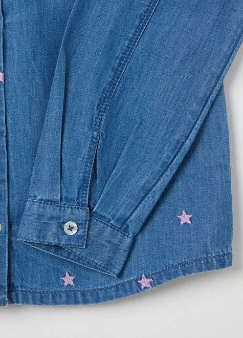 OVS / Рубашка джинсовая с принтом для девочки