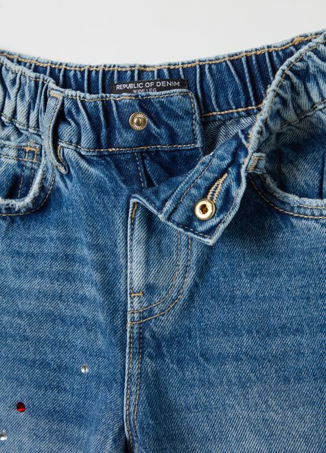 OVS / Джинсы со стразами для девочки - фото 3