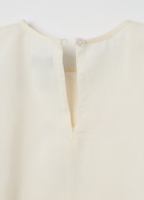 OVS / Блузка с декоративными рукавами и вышивкой для девочки - фото 4