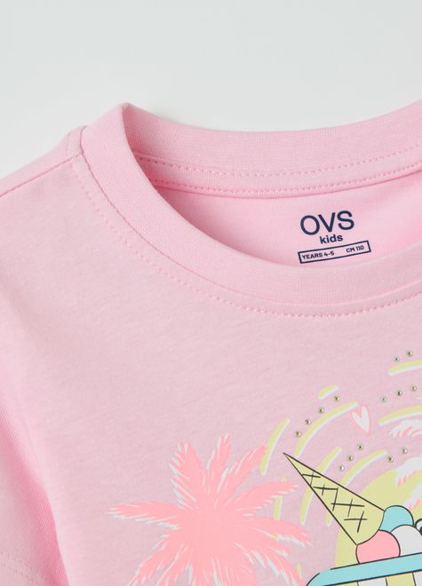 OVS / Футболка со стразами для девочки - фото 3