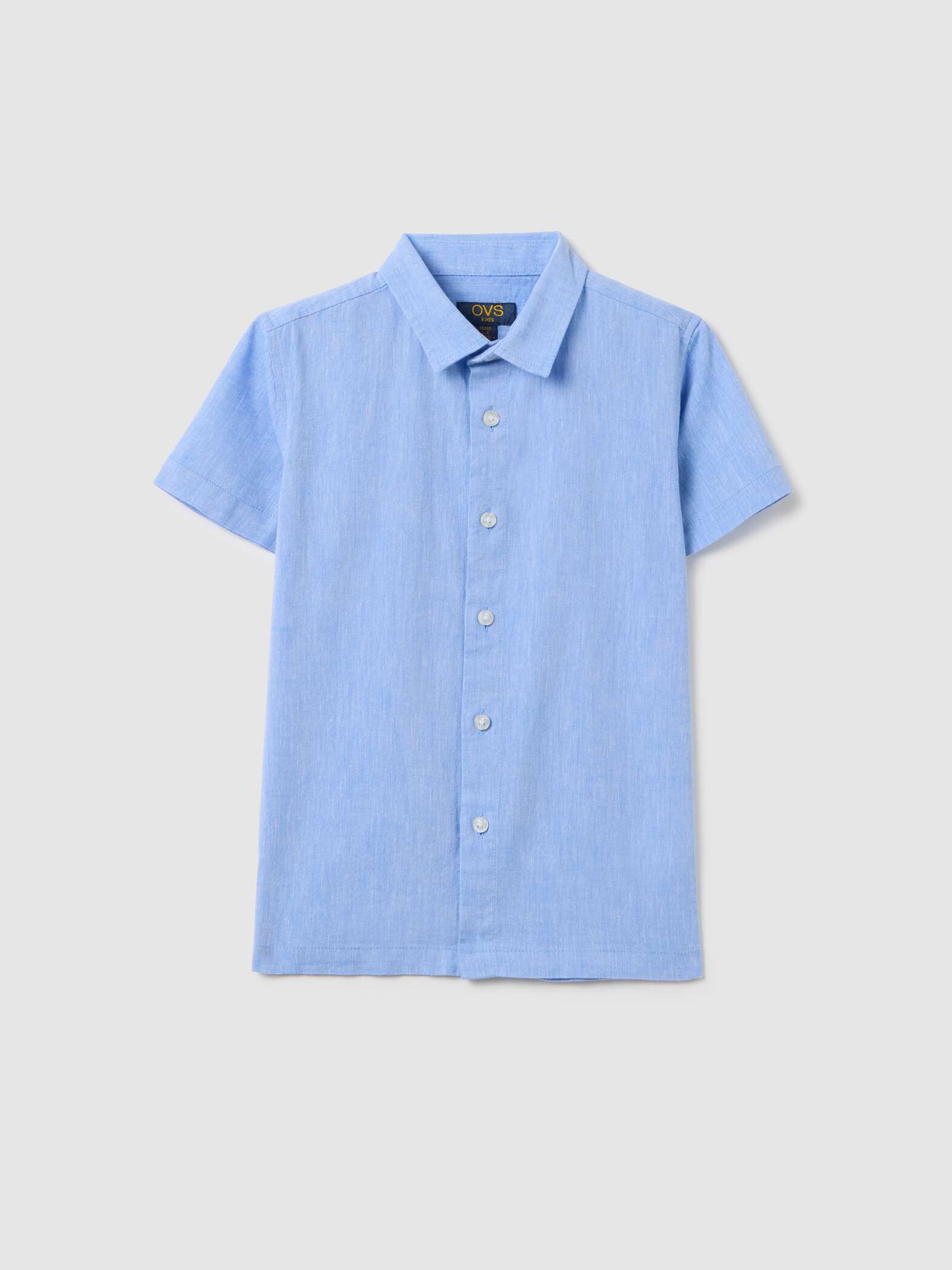 OVS / Рубашка с коротким рукавом из смесового льна для мальчика