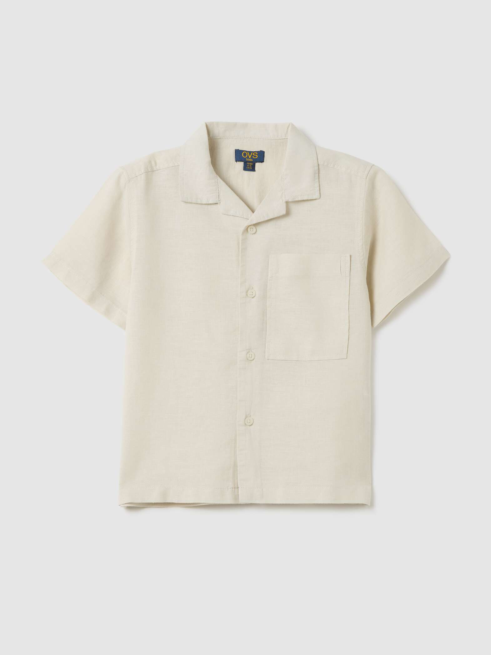 OVS / Рубашка льняная с коротким рукавом для мальчика