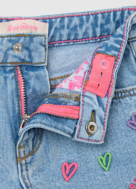 OVS / Шорты джинсовые с вышивкой для девочки - фото 3