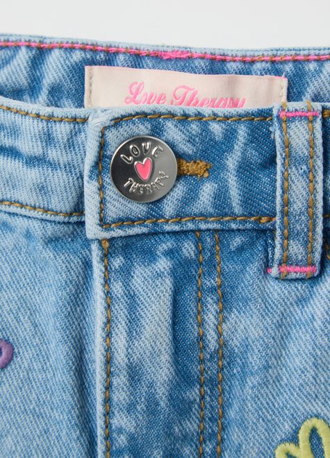 OVS / Шорты джинсовые с вышивкой для девочки - фото 4