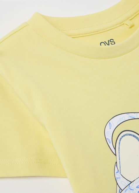 OVS / Футболка с глитер-принтом для девочки - фото 4