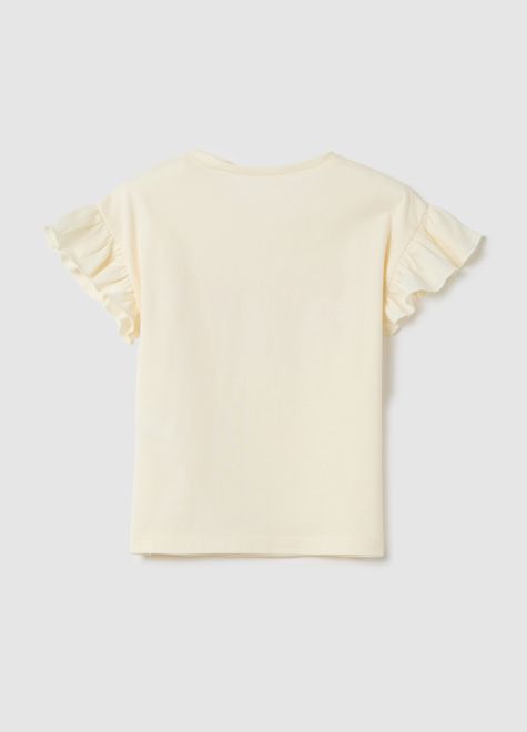 OVS / Футболка со стразами и декоративными рукавами для девочки - фото 2