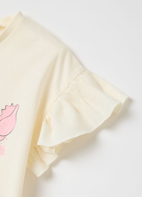 OVS / Футболка со стразами и декоративными рукавами для девочки - фото 4