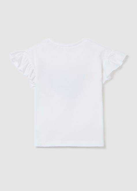 OVS / Футболка со стразами и декоративными рукавами для девочки - фото 2