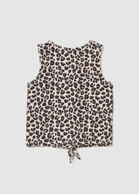 OVS / Топ леопардовый с узлом для девочки